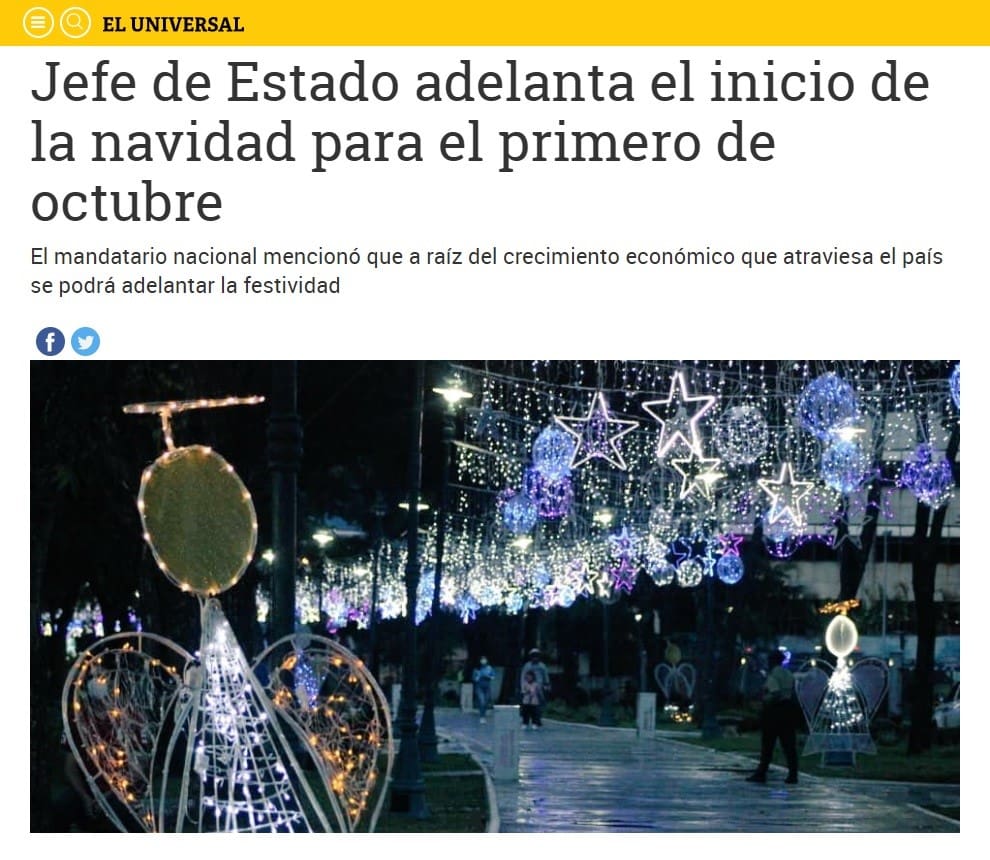 É Natal na Venezuela