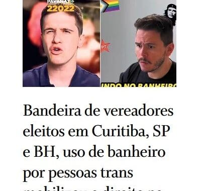 Prefeitos, vereadores e bandeiras.